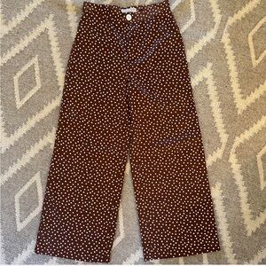 Urban Outfitters Chocolate Polka Dot Trousers
